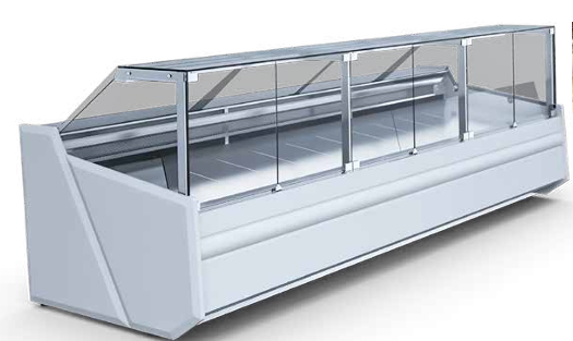 Igloo Samos meat display counter for UK butchers and delicatessens — perfect for fresh meat presentation and chilled storage.