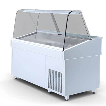 Igloo Tatiana ZS serve over counter for UK delis and food retailers — elegant refrigerated display for meats, cheeses, and deli foods.