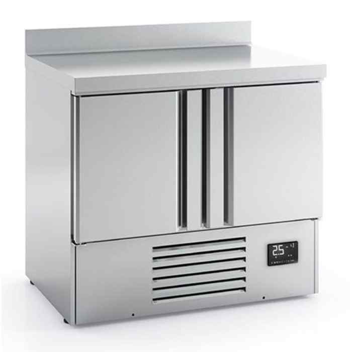 Infrico Compact Refrigerated Counters with Upstand (2–3 Doors) – durable stainless-steel chillers for UK catering kitchens