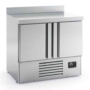 Infrico Compact Refrigerated Counters with Upstand (2–3 Doors) – durable stainless-steel chillers for UK catering kitchens