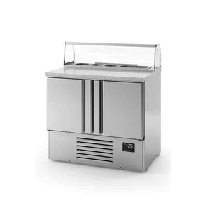 Infrico Compact Refrigerated Pizza Prep Counter (2–3 Door Range) – high-performance chilled prep station for British hospitality kitchens