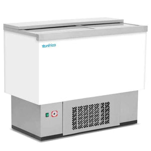 Infrico White Laminated Beer Dump (2–4 Bay Range) – sleek commercial bottle cooler for UK catering kitchens