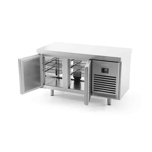 Infrico Pass-Thru Refrigerated Prep Counter (2–3 Door Range) – dual-access cold prep solution for UK catering kitchens