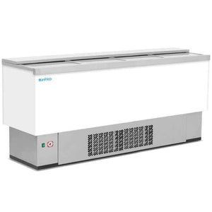 Infrico White Laminated Beer Dump (2–4 Bay Range) – sleek commercial bottle cooler for UK catering kitchens