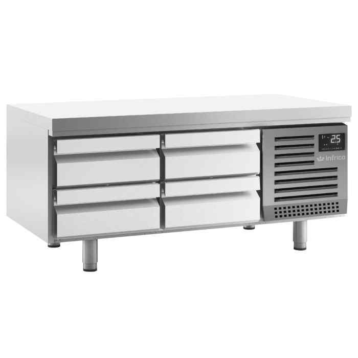 Infrico Low-Height Snack Counters 2–8 Drawer Range – compact stainless undercounter refrigeration for UK foodservice venues