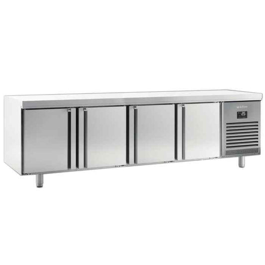 Infrico Four Hinged Door Refrigerated Counter (MR2750) – large-capacity cold prep workstation for commercial restaurants in the UK