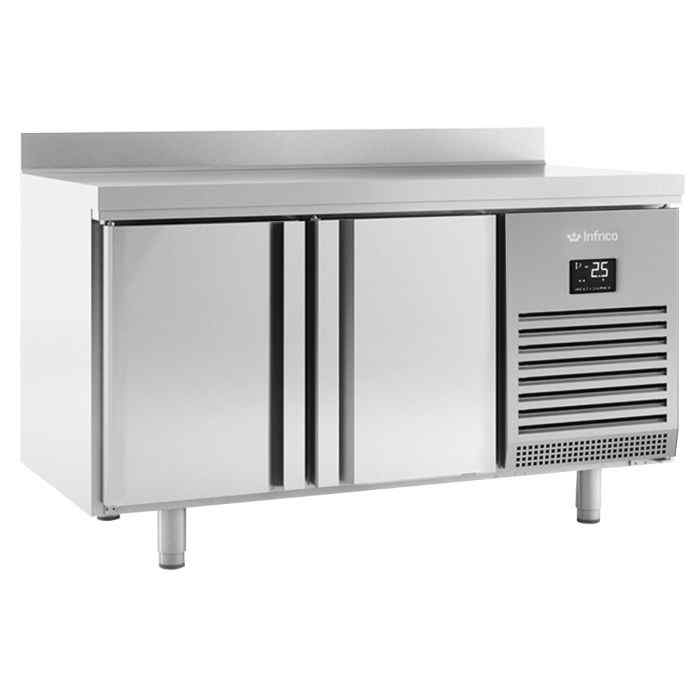 Infrico Slimline Refrigerated Counter with Upstand (2–3 Door Range) – compact chilled counters for UK foodservice operations