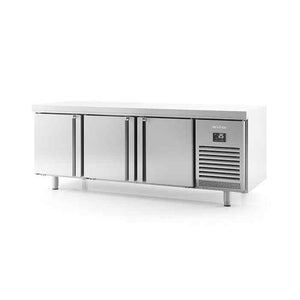 Infrico Pass Thru Refrigerated Counters 2–3 Door Range – dual-access cold storage for fast-paced UK commercial kitchens
