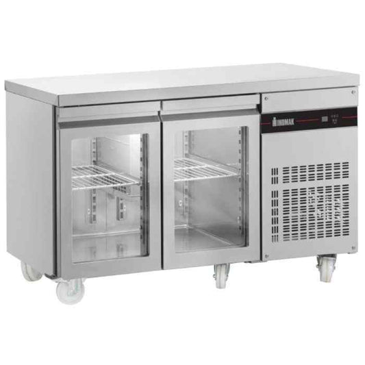 Inomak Double Hinged Gastronorm Counter Refrigerator (Glass & Solid Door Options) – compact cold storage for UK catering kitchens