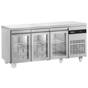 Inomak Glass Door Gastronorm Counter Refrigerator (429L–583L Capacity) – energy-efficient visibility and storage for UK restaurants