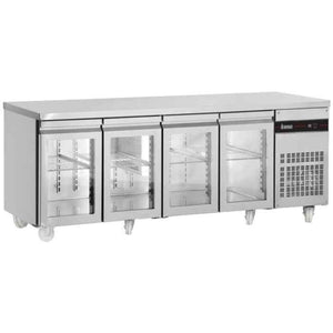 Inomak Glass Door Gastronorm Counter Refrigerator (429L–583L Capacity) – energy-efficient visibility and storage for UK restaurants