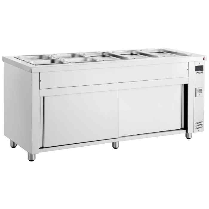 Inomak Bain Maries with Ambient Cupboards 3–5 GN 1/1 Pan Range – multifunctional heated service units for UK catering kitchens