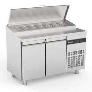 Inomak Gastronorm Prep Counter with Raised Collar (2–4 Door Range) – professional chilled prep stations for UK foodservice operations