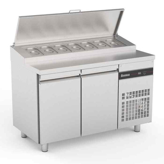 Inomak Gastronorm Prep Counter with Raised Collar (2–4 Door Range) – professional chilled prep stations for UK foodservice operations