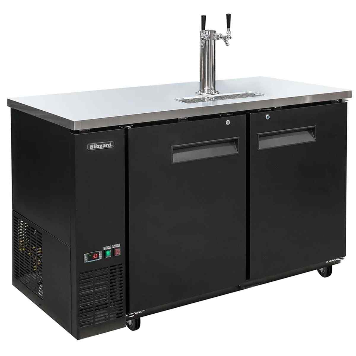 Blizzard Single & Double Keg Coolers With Riser & Tap Options – professional draft-dispense refrigeration for UK bars and hospitality venues