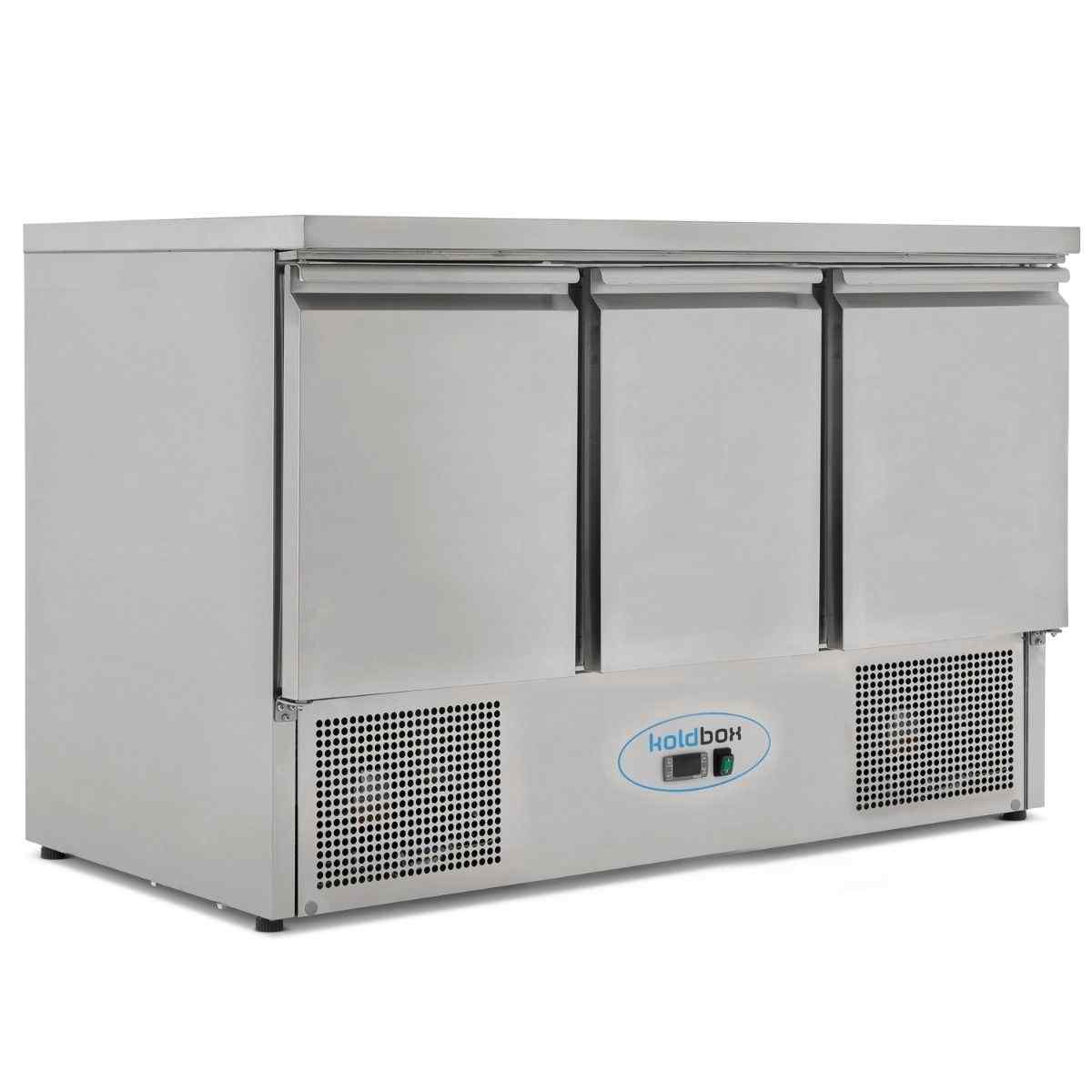 Koldbox Compact Refrigerated Counters 2–3 Door Range – stainless steel cold storage for UK catering kitchens