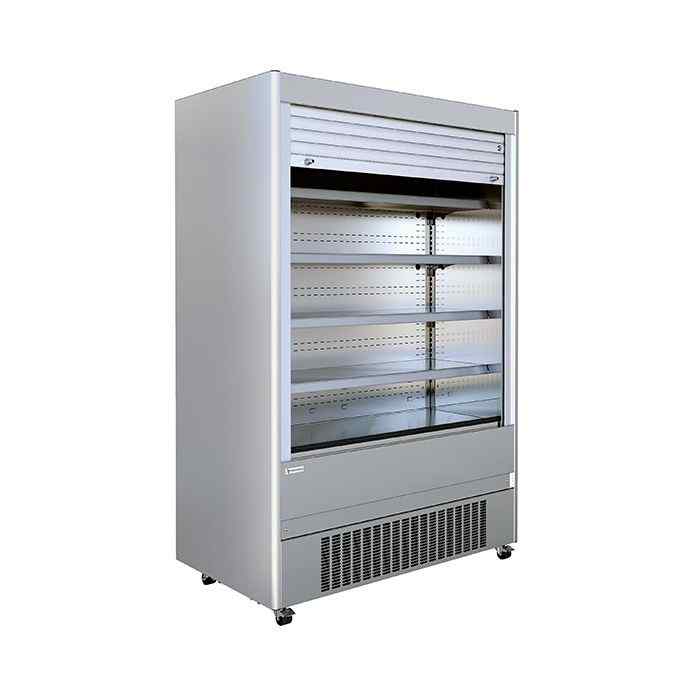 Mafirol Stainless Steel Shuttered Multideck Display Cabinets 866–1935mm Range – secure open-front refrigeration for UK restaurants, cafés and food retailers