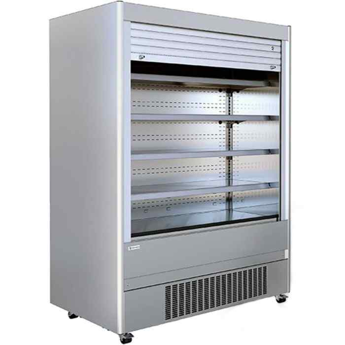 Mafirol Stainless Steel Shuttered Multideck Display Cabinets 866–1935mm Range – secure open-front refrigeration for UK restaurants, cafés and food retailers