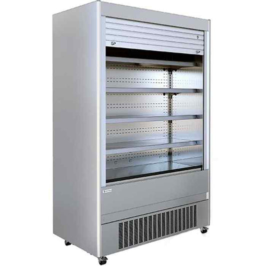 Mafirol Stainless Steel Shuttered Multideck Display Cabinets 866–1935mm Range – secure open-front refrigeration for UK restaurants, cafés and food retailers