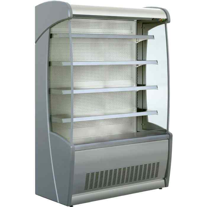 Mafirol Stainless Steel Tiered Display 705mm–1955mm – compact dual-tier refrigerated display for cafés and canteens across Britain