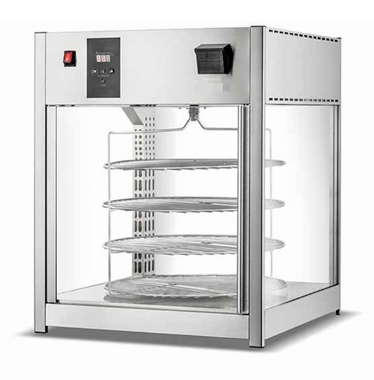 Master CTHSQ600 rotating heated display for showcasing hot snacks and pastries on countertop displays