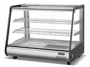 Master CTM980 hot curved glass display for keeping pastries, meats and hot food warm and ready to serve