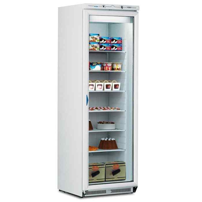 Mondial Upright 360L Single Hinged Glass Door Freezer (ICEN40) – commercial display freezer for nationwide UK supply
