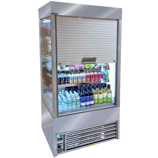 Frost-Tech Shuttered Tiered Displays 1 m – 1.8 m – secure chilled display solutions for UK foodservice operations