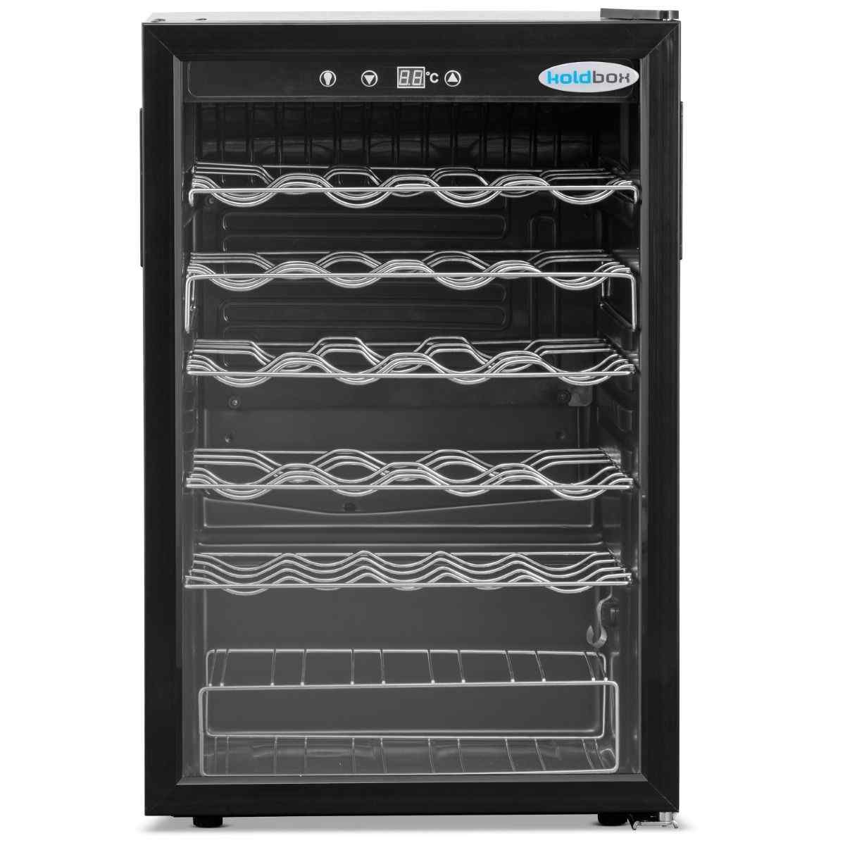 Koldbox Single Hinged Glass Door Under Counter Wine Cooler (WC125) – elegant bar fridge for UK restaurants and wine service areas