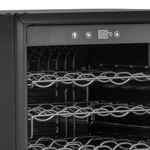 Koldbox Single Hinged Glass Door Under Counter Wine Cooler (WC125) – elegant bar fridge for UK restaurants and wine service areas